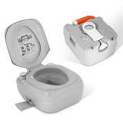 Portable camping toilet with detachable waste tank for outdoor adventures Weisshorn Outdoor