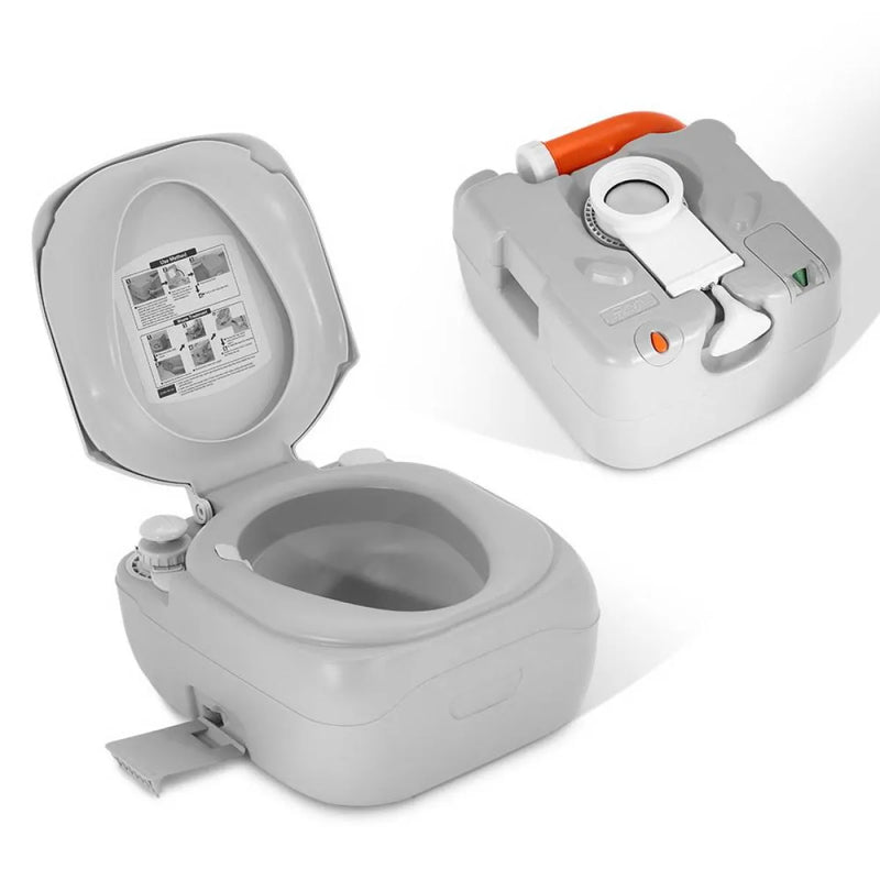 Portable camping toilet with detachable waste tank for outdoor adventures Weisshorn Outdoor