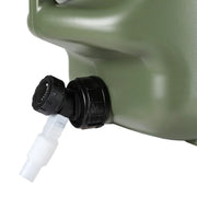 Spigot attached to Weisshorn 25L Poly Jerry Can water tank with extension tube