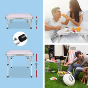 Weisshorn Portable Folding Camping Table with adjustable height legs, lightweight camping table