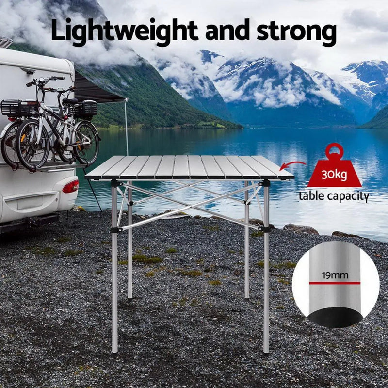 Weisshorn Portable Roll Up Folding Camping Table - Camping Accessories