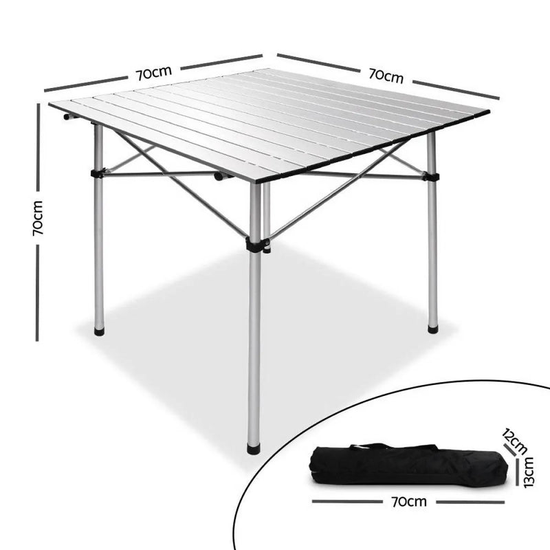 Weisshorn Portable Roll Up Folding Camping Table - Camping Accessories