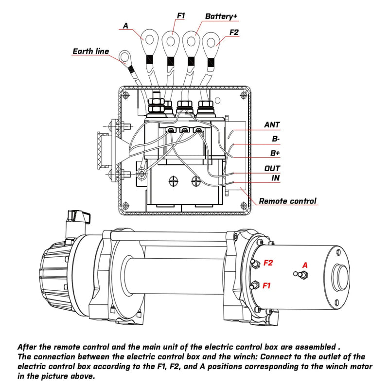 X-BULL 12V 4WD Wireless Winch Remote Control Handset