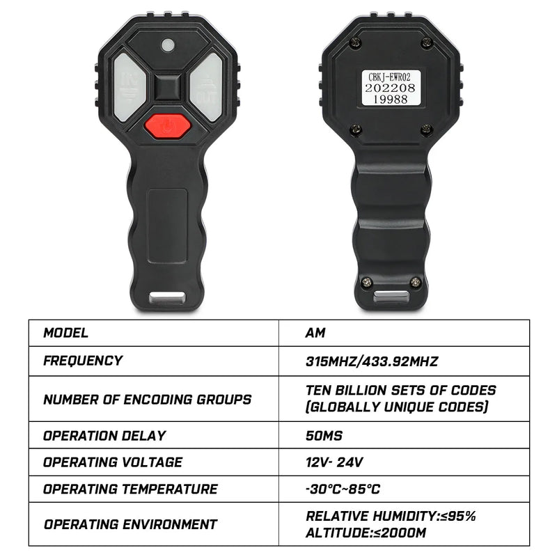 X-BULL 12V 4WD Wireless Winch Remote Control Handset
