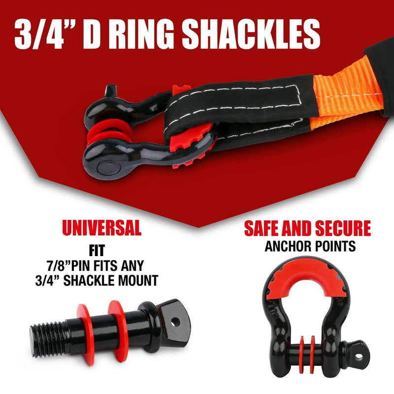 X-BULL 4WD Winch Recovery Kit | 14-Piece