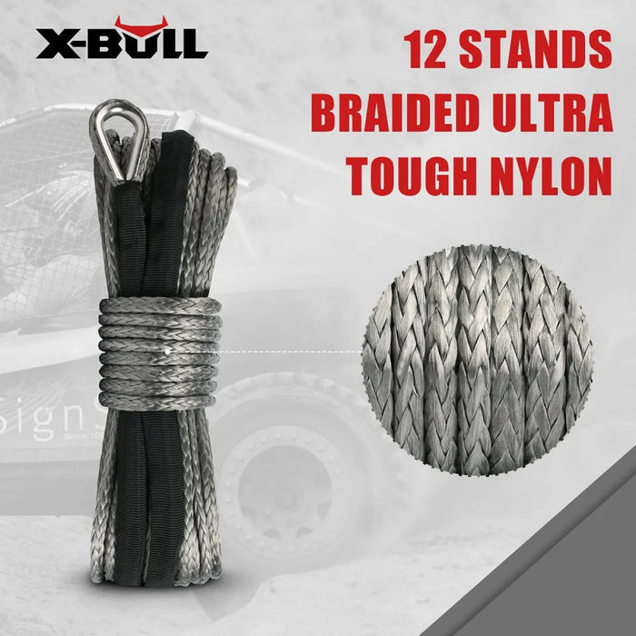 X-Bull Dyneema Synthetic ATV Winch Rope | 5.5mm x 13m