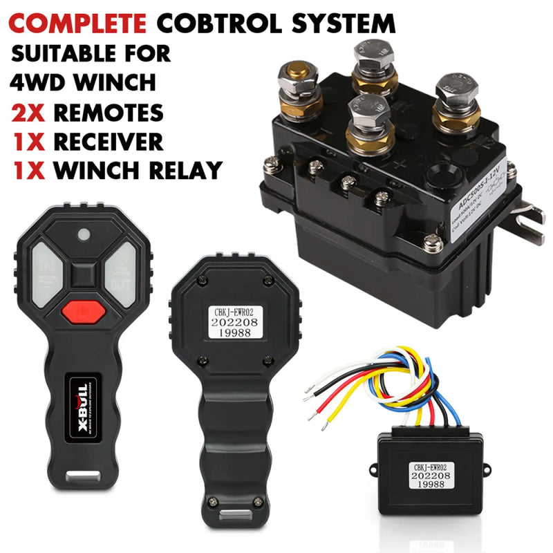 X-BULL Winch Twin Wireless 45m Remotes with Isolator