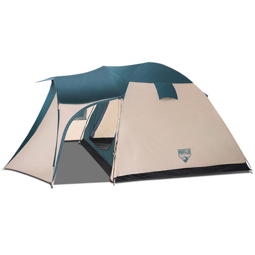 Bestway 8 Person Camping Dome Tent - Green & Cream White