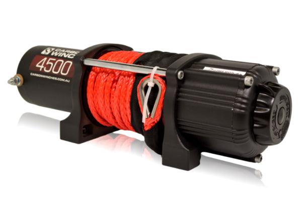 Carbon 4500lb ATV Trailer Winch with Synthetic Rope and Wireless Controller | CW-45 - ATV Winch
