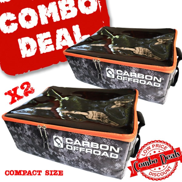 Carbon Offroad 2-Piece Compact Gear Cube Storage and Recovery Bags Bundle - Recovery Gear Bundles