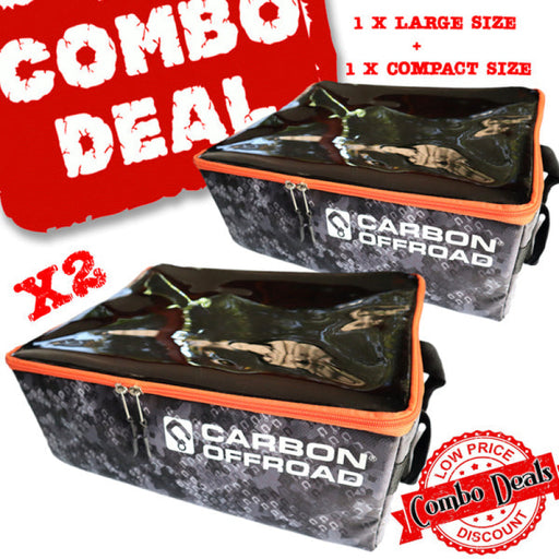 Carbon Offroad 2- Piece Gear Cube Storage and Recovery Bag Bundle - Recovery Gear Bundles