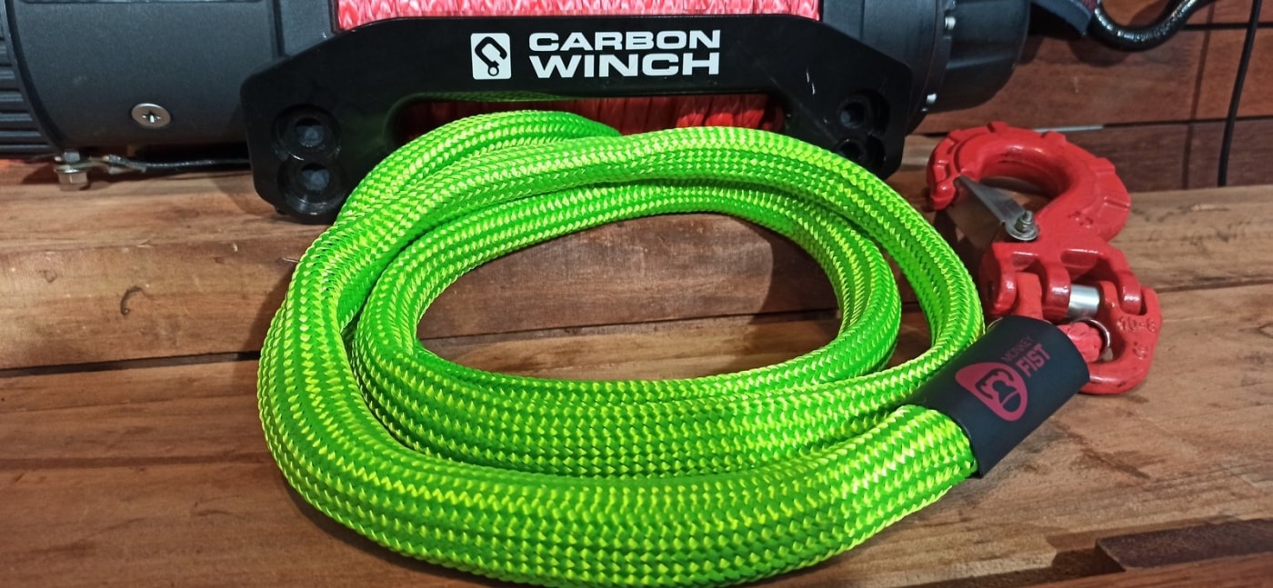 Carbon Offroad Monkey Fist Rope Sheath | 4 Colours - Winch Rope/Cable