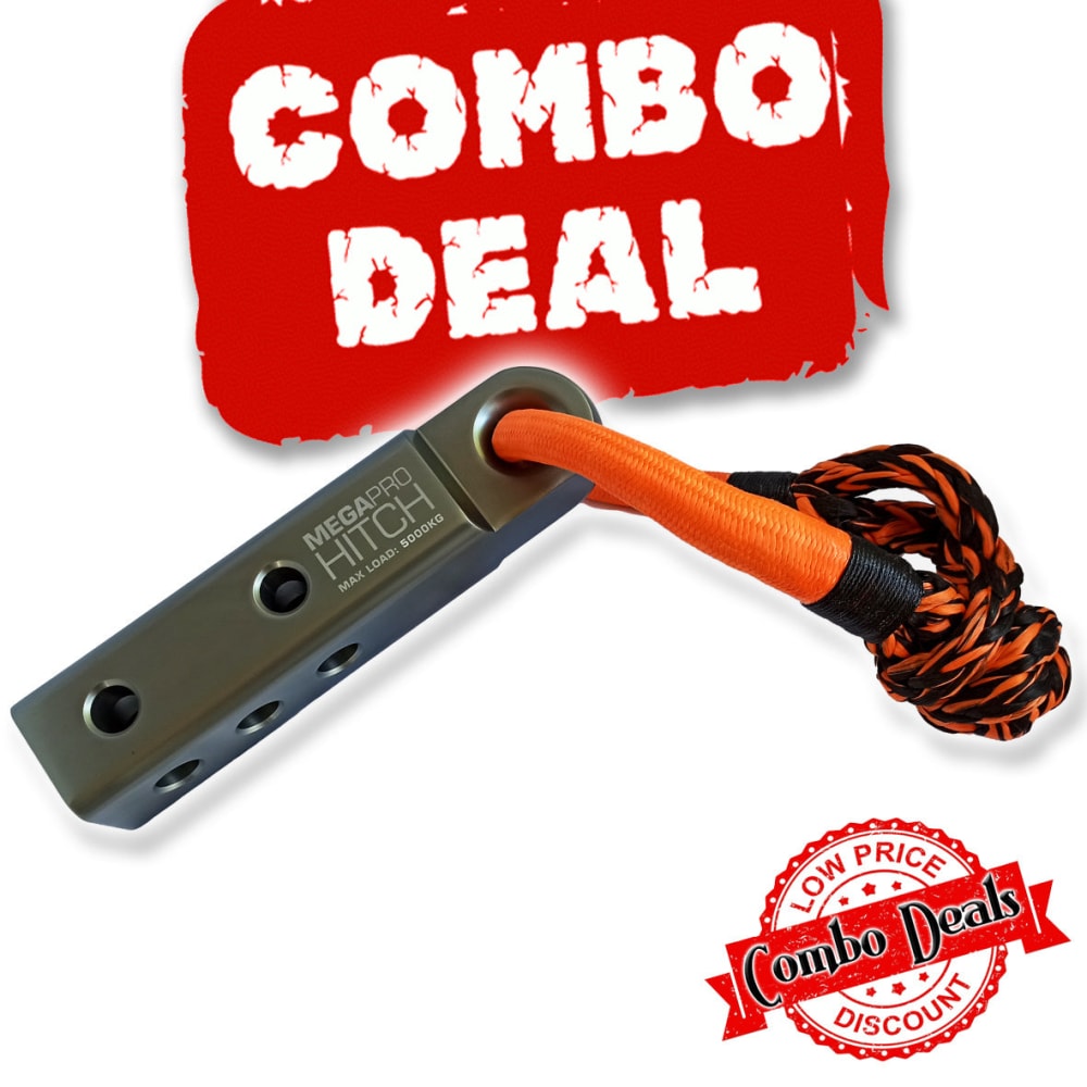 Carbon Offroad Recovery Hitch and Soft Shackle Bundle - Recovery Gear Bundles