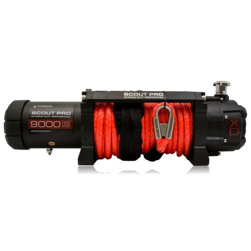 Carbon Scout Pro 9.0K 9000lb Extreme Duty Ultra High Speed Electric Winch - Electric Winch