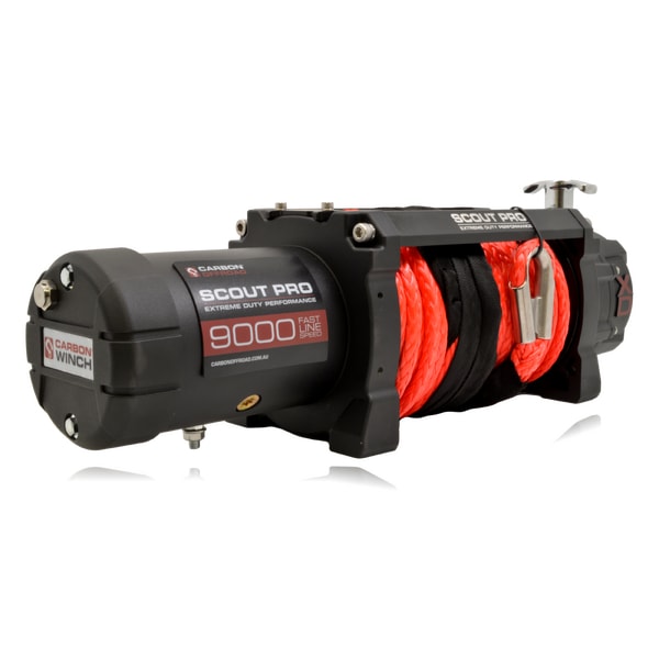 Carbon Scout Pro 9.0K 9000lb Extreme Duty Ultra High Speed Electric Winch - Electric Winch