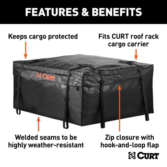 CURT Weather-Resistant Vinyl Cargo Bag (96cm x 86cm x 46cm)