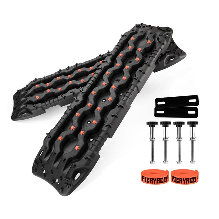 FieryRed 15T Recovery Boards Bundle | 1135mm | Red/Black - Black - Recovery Tracks