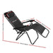 Gardeon Zero Gravity Chairs 2PC Reclining Outdoor Sun Lounge Furniture Folding Camping Lounger | Black - Camping Accessories