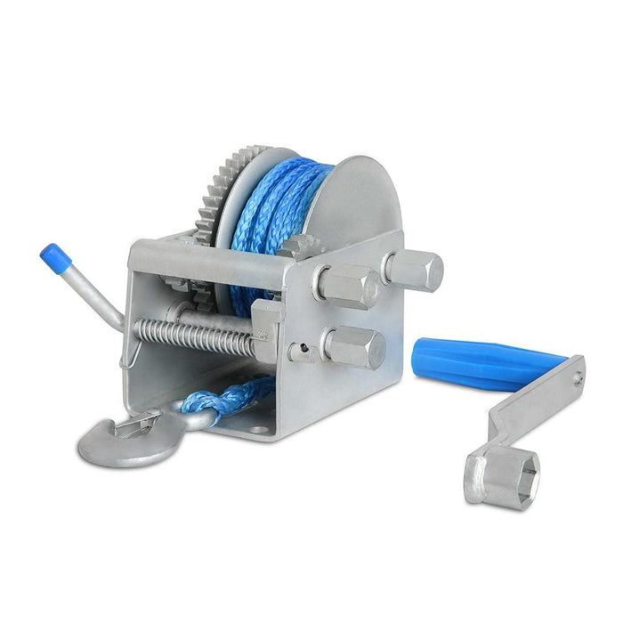 Giantz 3 Speed 4000lb Hand Winch with Synthetic Rope - Hand Winch