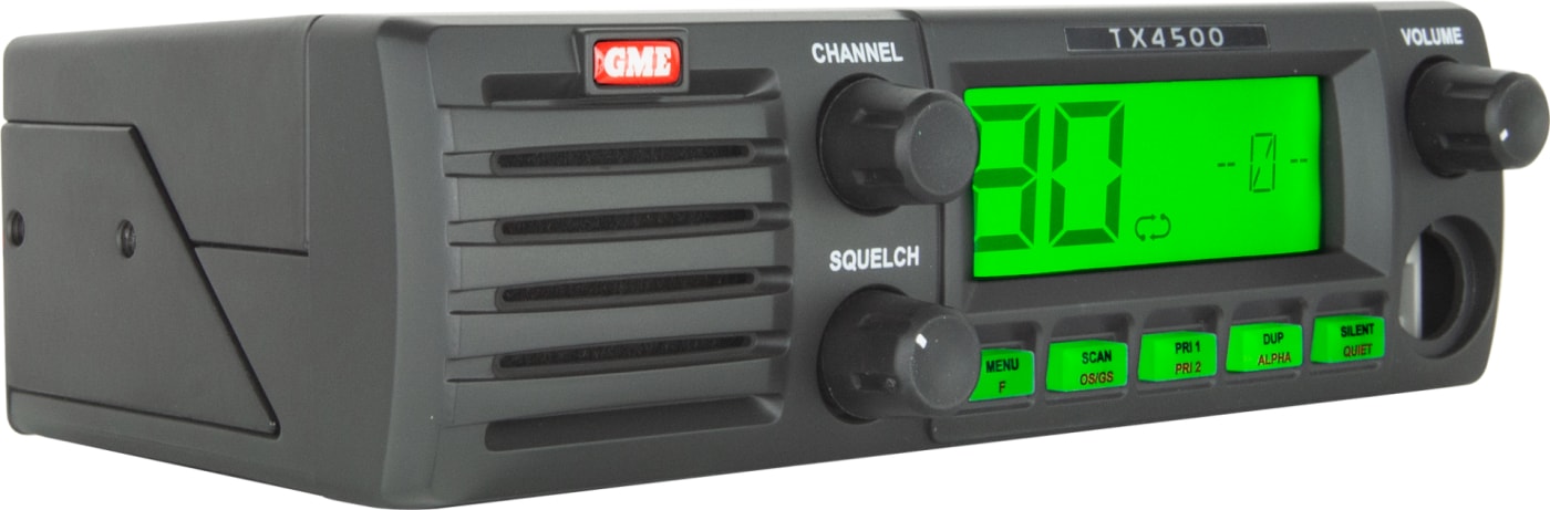 GME 5 Watt DIN Sized UHF CB Radio with ScanSuite | TX4500S - Fixed Mount Radios