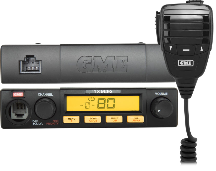 GME 5 Watt Remote Head UHF CB Radio with ScanSuite | TX3520S - Fixed Mount Radios