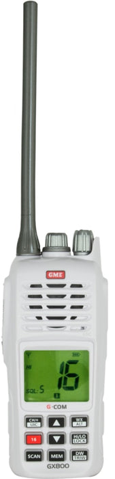 GME 5/1 Watt Handheld VHF Marine Radio - Float & Flash | GX800W - Handheld Radio