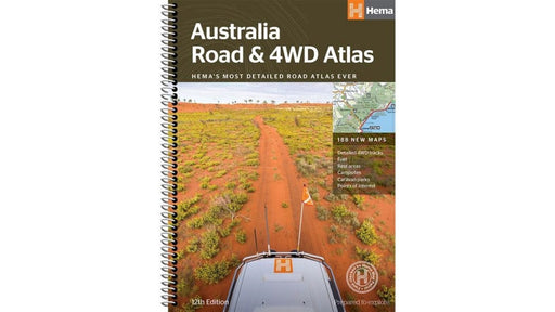 Hema Australia Road & 4WD Atlas Travel Book (12th Edition) | Spiral Bound - Books