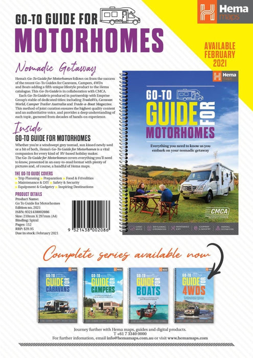 Hema Go-To-Guide for Motorhomes (1st Edition) - Books