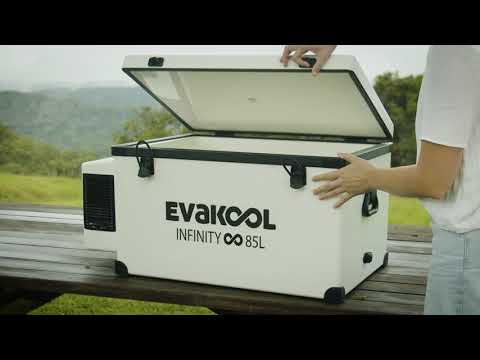 EvaKool 85L Fibreglass Infinity Camping Fridge Freezer