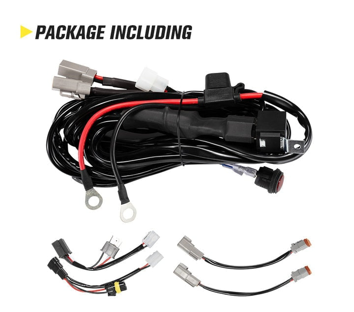 Lightfox Dual Connector Smart Harness High Beam Driving Wiring kit - Lighting Accessories