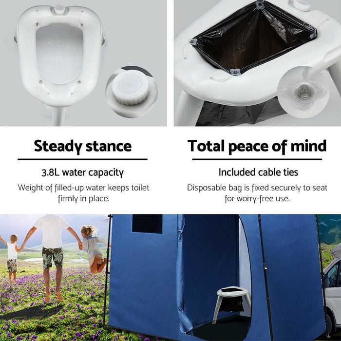 Outdoor Portable Folding Camping Toilet - Camping Accessories