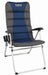 OZtrail Cascade 5 Position Reclining Arm Chair | Blue/Grey - Camping Accessories