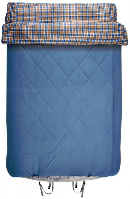 OZtrail Outback Comforter Sleeping Bag | Queen Size | Blue - Camping Accessories