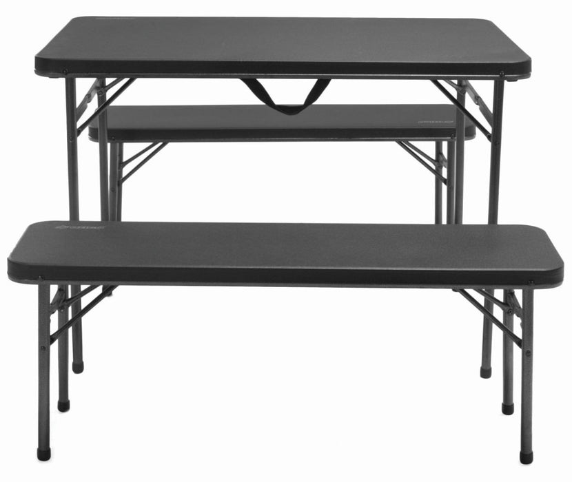 OZtrail Portable Camping Table and Benches | Grey - Camping Accessories