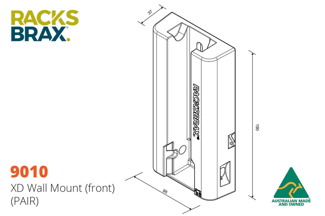 RacksBrax XD Wall Mount - PAIR (9010) - Brackets
