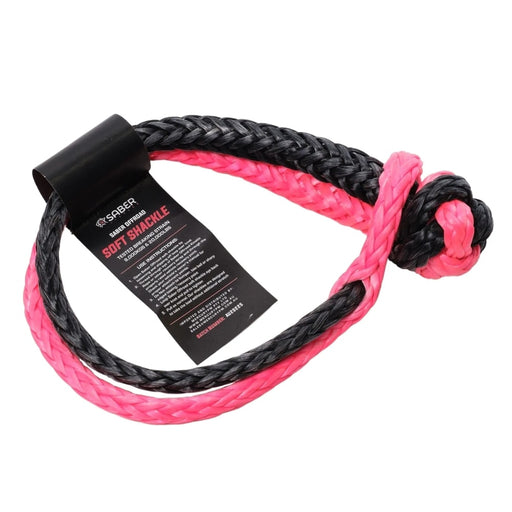 Saber Offroad 9T SaberPro Soft Shackle | Pink/Black - Recovery Gear
