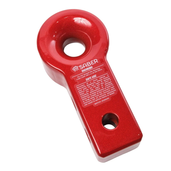 Saber Offroad Alloy Recovery Hitch - Red Prismatic - Recovery Gear