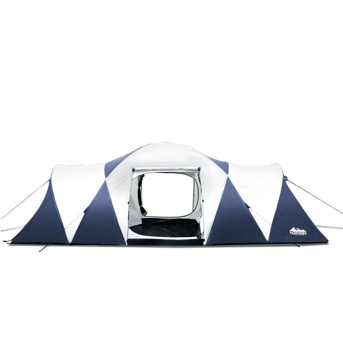 Weisshorn 12 Person Canvas Dome Camping Tent | Navy & Grey - Tent