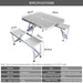 Folding Camping Table with Stools Set Portable Picnic Outdoor Garden BBQ Setting - Outdoor > Camping